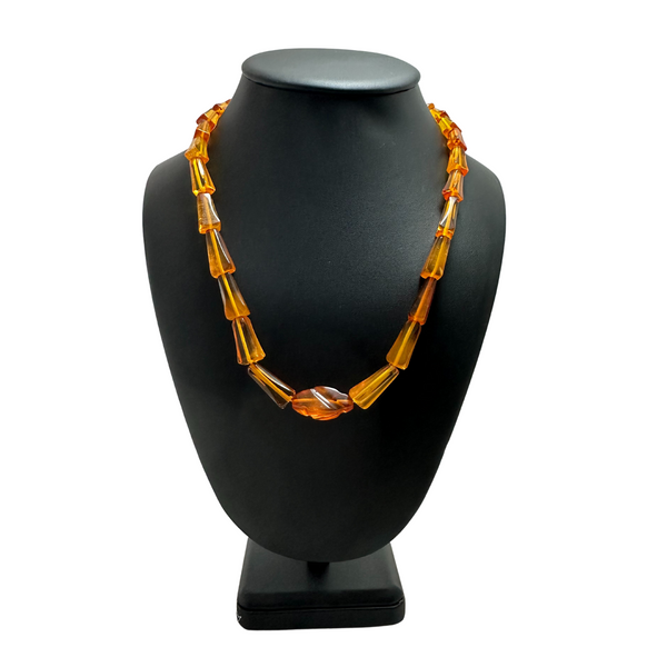 Baltic Honey Colored Amber Necklace, Faceted Cut, Russia, 19th Century For  Sale at 1stDibs | antique amber necklace value, baltic amber beads, amber  beads necklace
